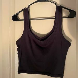 Lululemon Cropped Ribbed-Cotton Tank